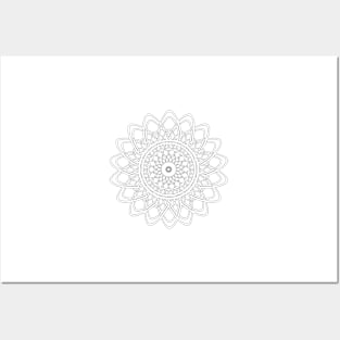 Round graphic, geometric decorative, mandalas or henna design in vector. Posters and Art